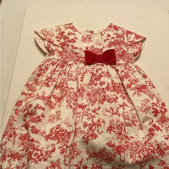 Janie and Jack Red Toile Print Dress - Picture 3 of 16